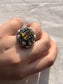 anello cliona con perle e quarzo birra centrale fatto in italia da aneís jewelry milano