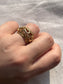 anello di bronzo con forme voronoy personalizzabile