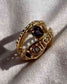 dettaglio pietra ametista su anello boboli interamente forgiato a mano da aneís jewelry
